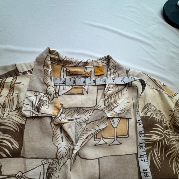 The Havanera Co Linen Shirt Palms Martinis - Picture 14 of 14